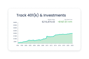 Tracking 401(k) & Investments Graph User Interface Animation