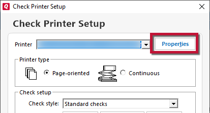 Quickenでチェックを印刷するようにプリンタを設定する方法