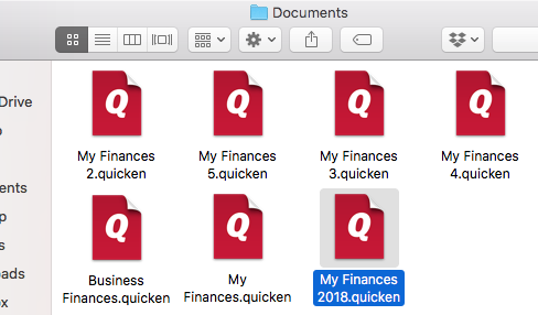 finding a quicken data file (quicken for mac)