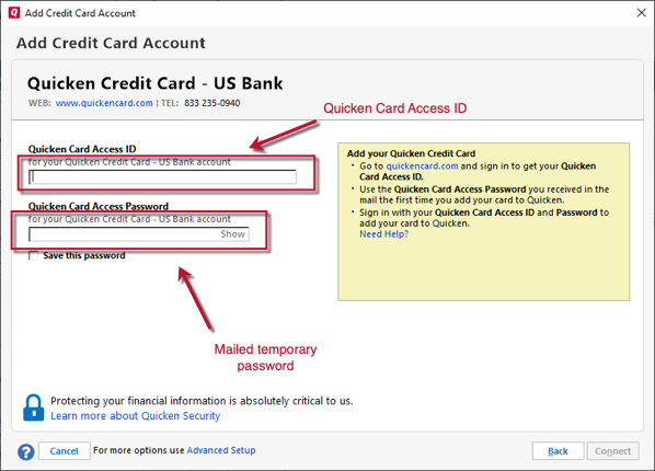 how to change credit card number in quicken for mac