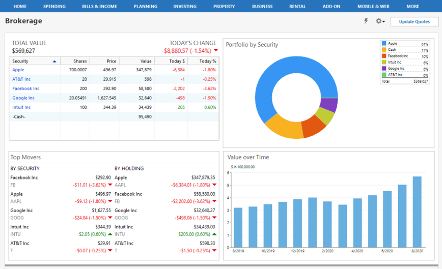 Quicken for Windows Why do my investment accounts look different after