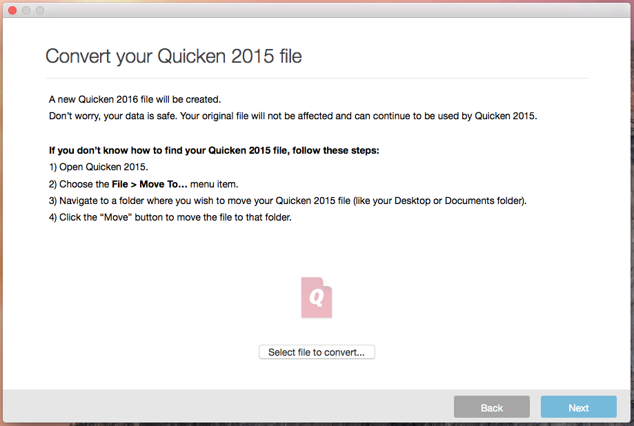 quicken for mac 2015 goes to mint screen